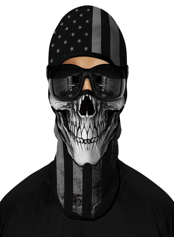 M-YOUNG Skull Face Mask, Balaclava, Neck Gaiter, UV Sun Protection,Motorcycle Ski Scarf Fishing for Men (SI) - Image 3